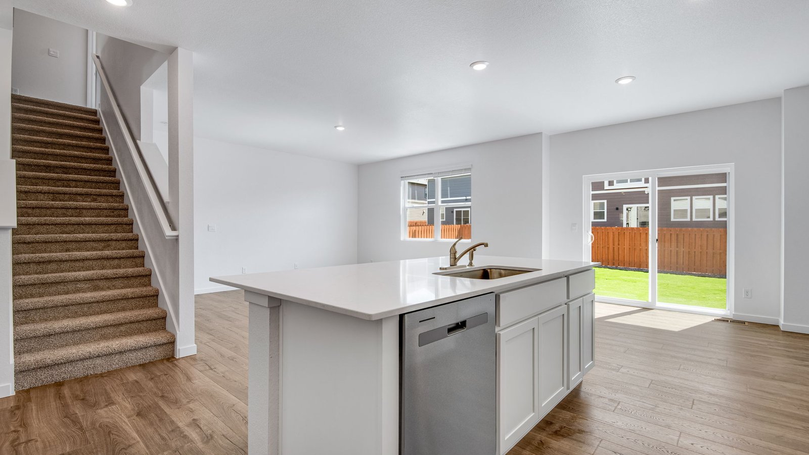 Spacious kitchen island perfect for entertaining in new home at Vista Meadows Community