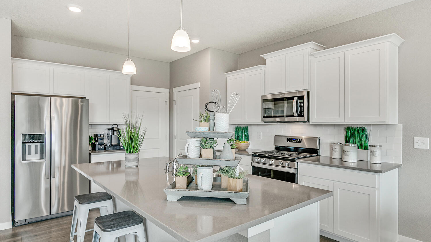 modern kitchen in new home