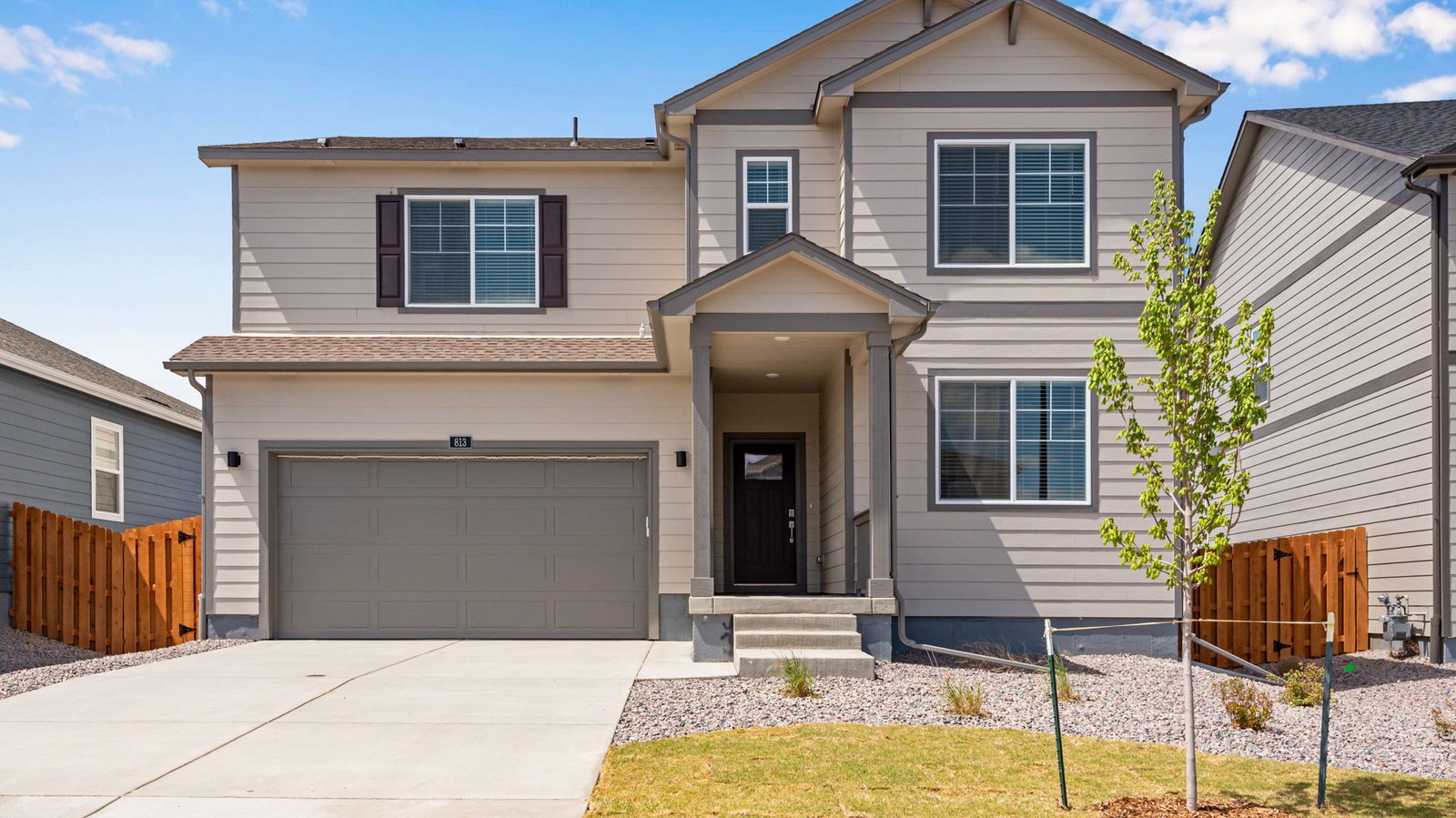 Exterior of two story home in Fort Lupton, Colorado at Vista Meadows