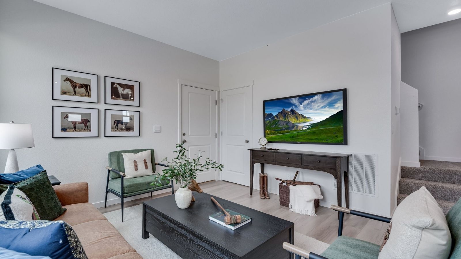 First floor living in new construction home