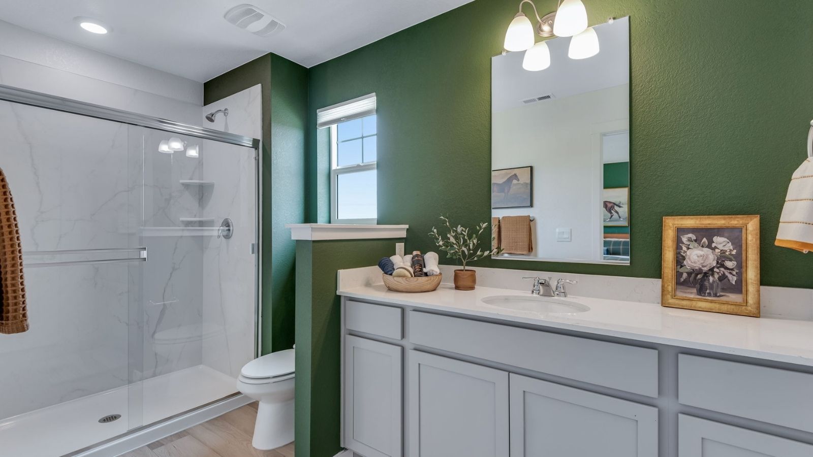Primary bathroom in new D.R. Horton home