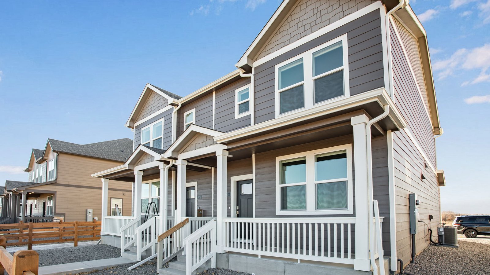 Front exterior of D.R. horton paired home