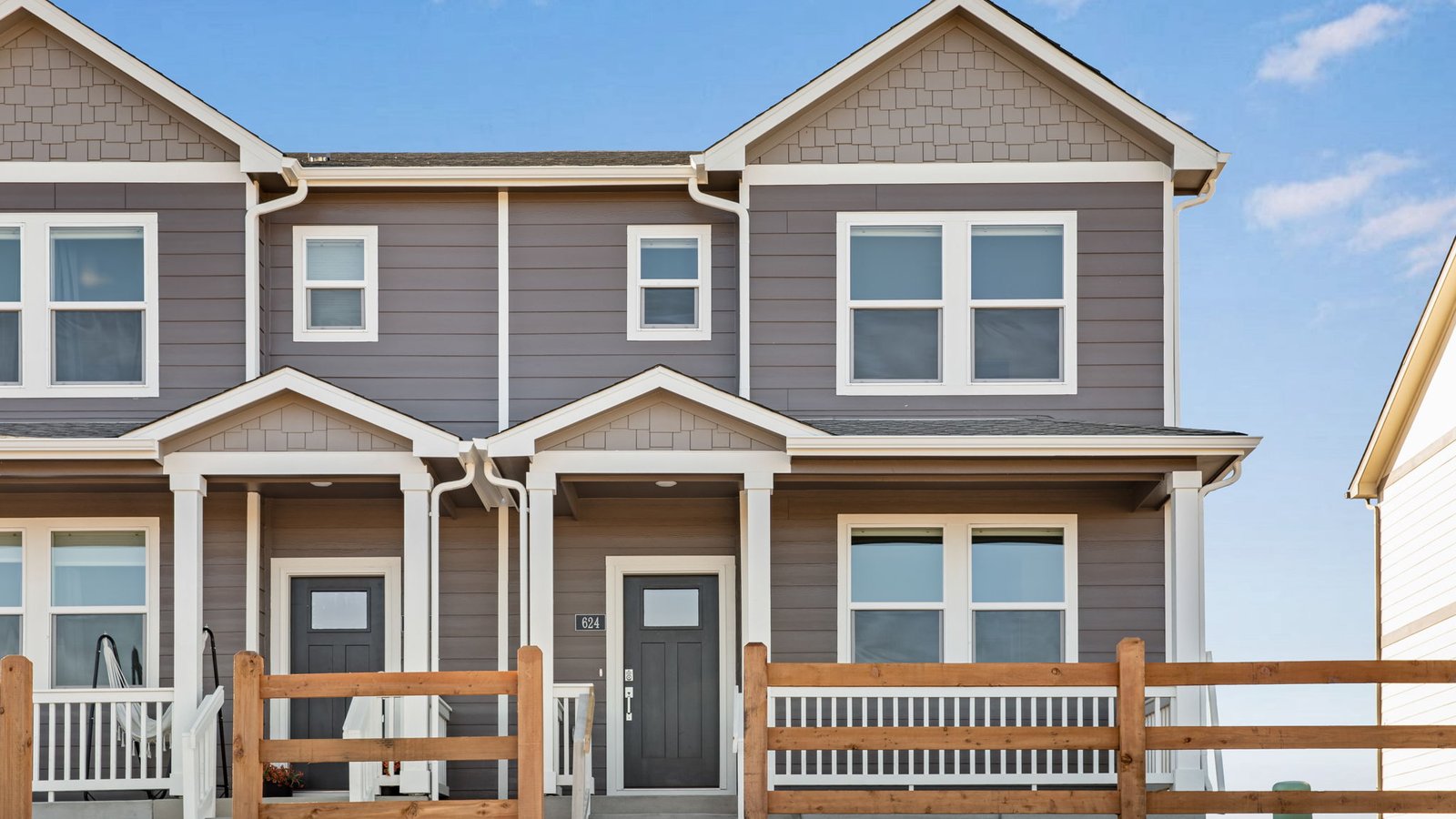 Front exterior of new home