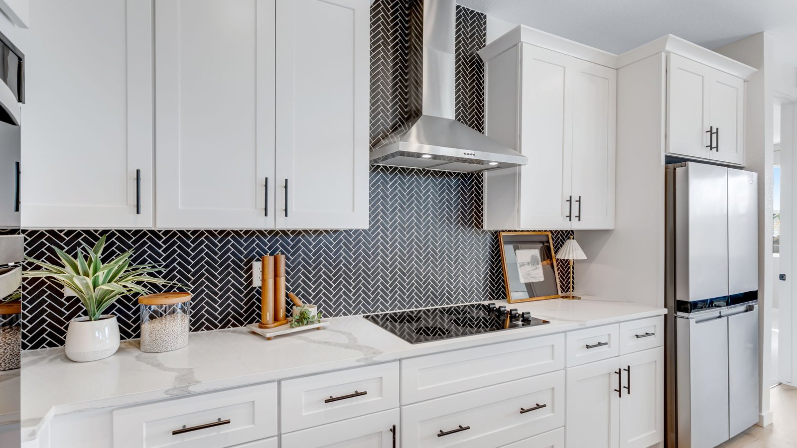 upgraded kitchen in new home