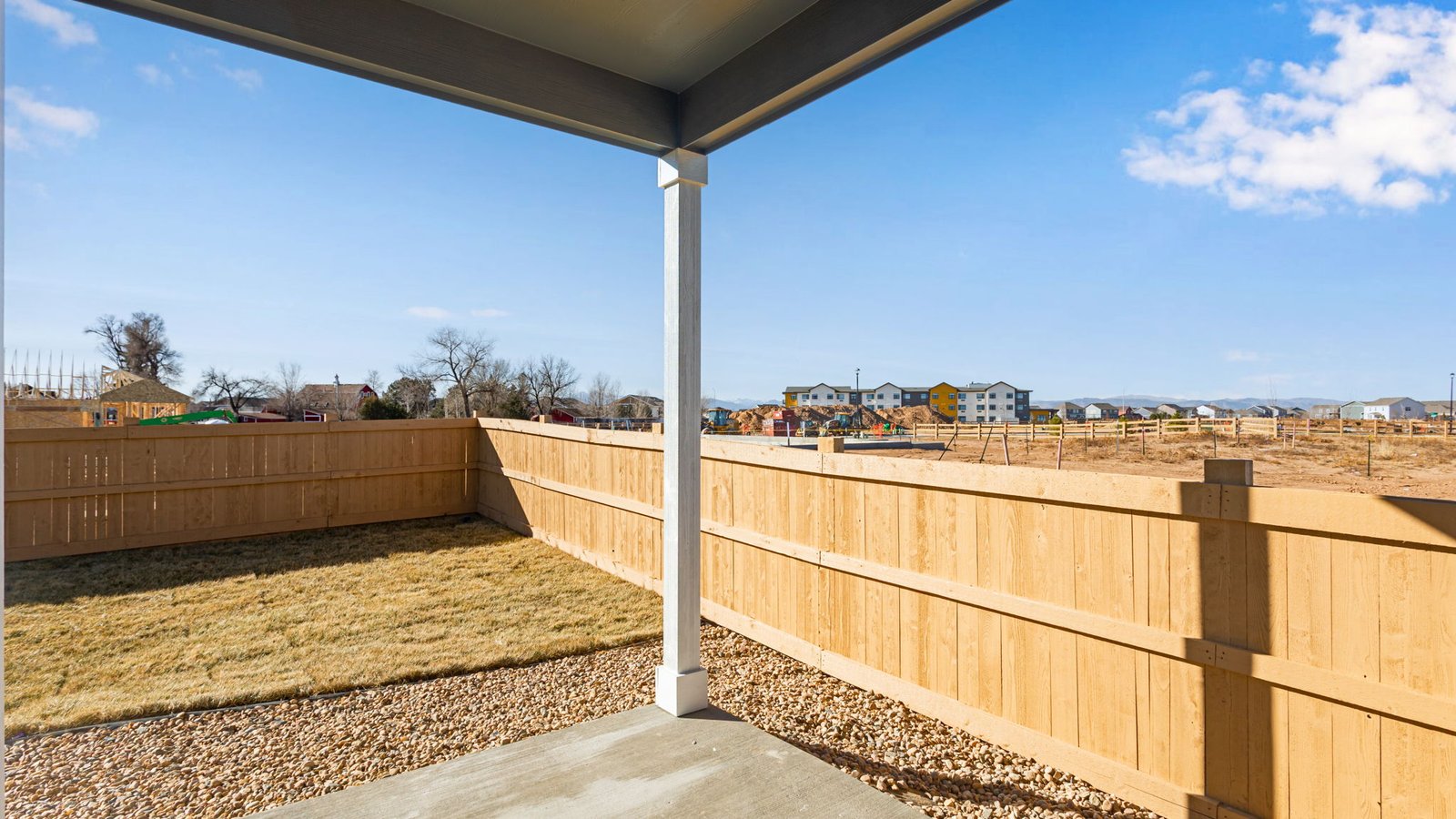 new home with covered patio