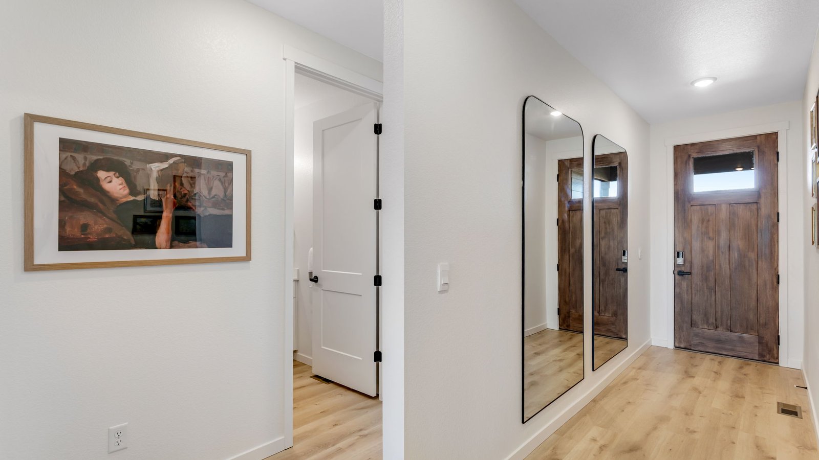 Thoughtfully designed hallway with easy flow throughout the single-level floor plan.