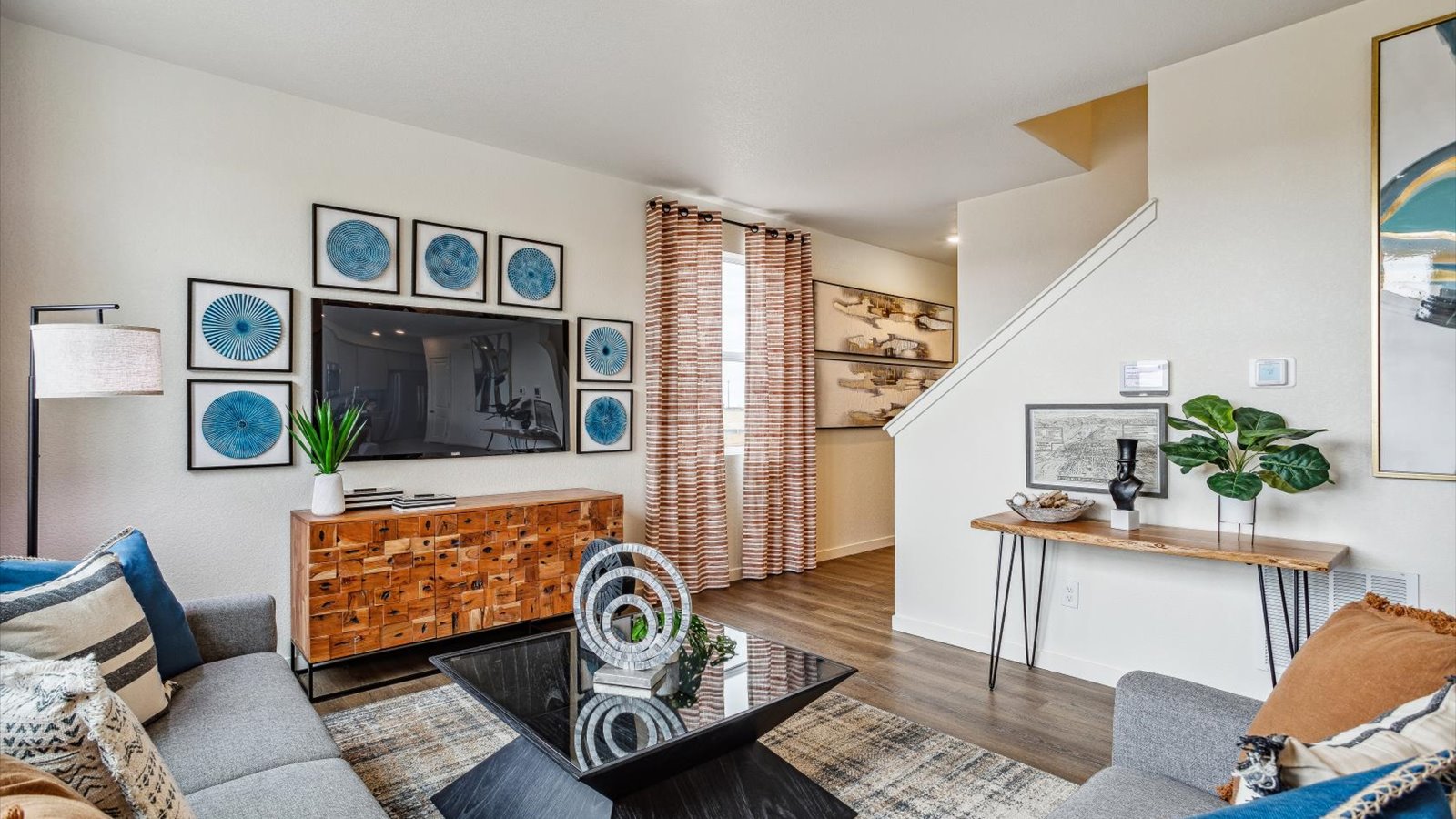 Living room in new D.R. Horton home