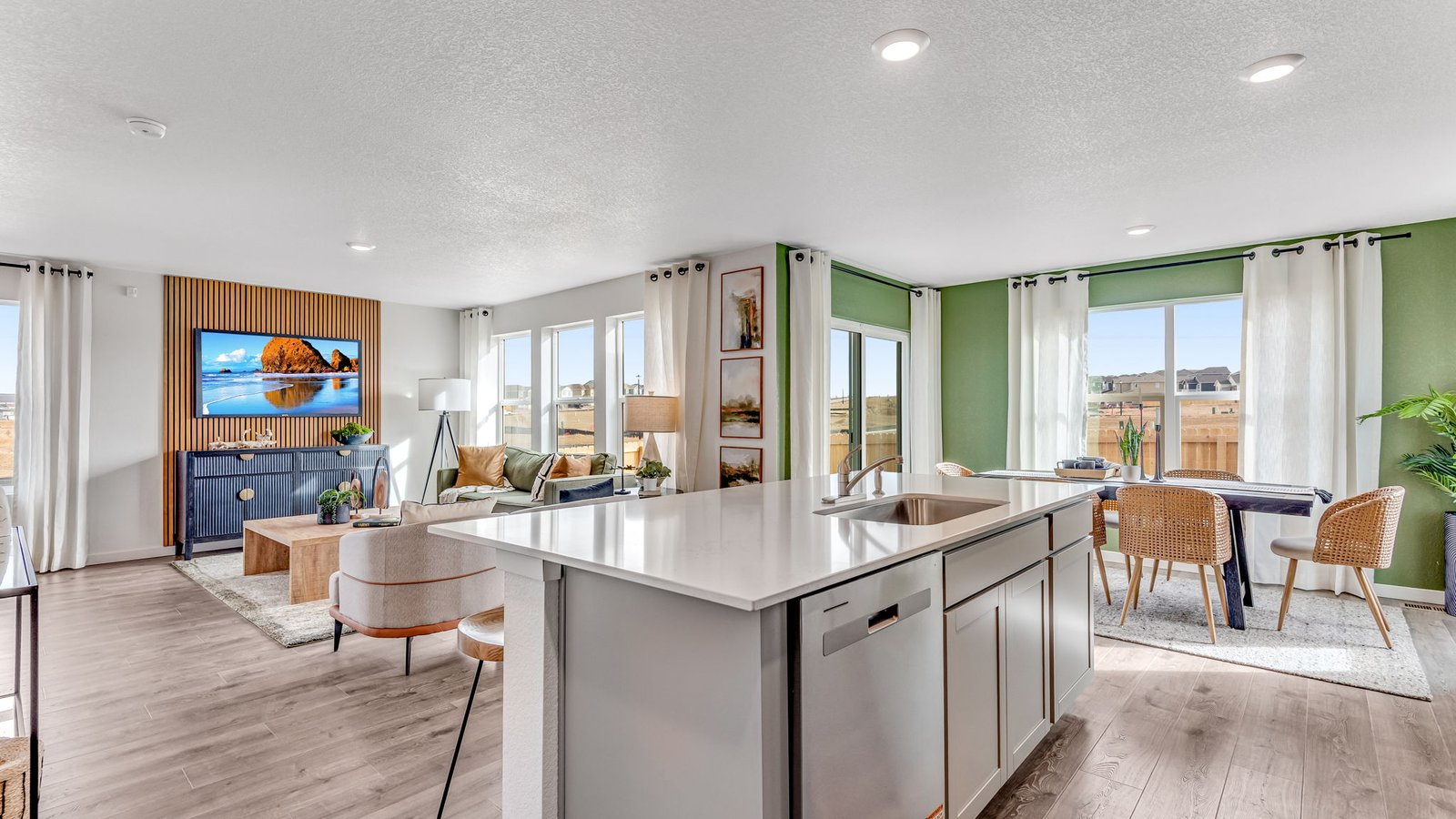 kitchen island in new home