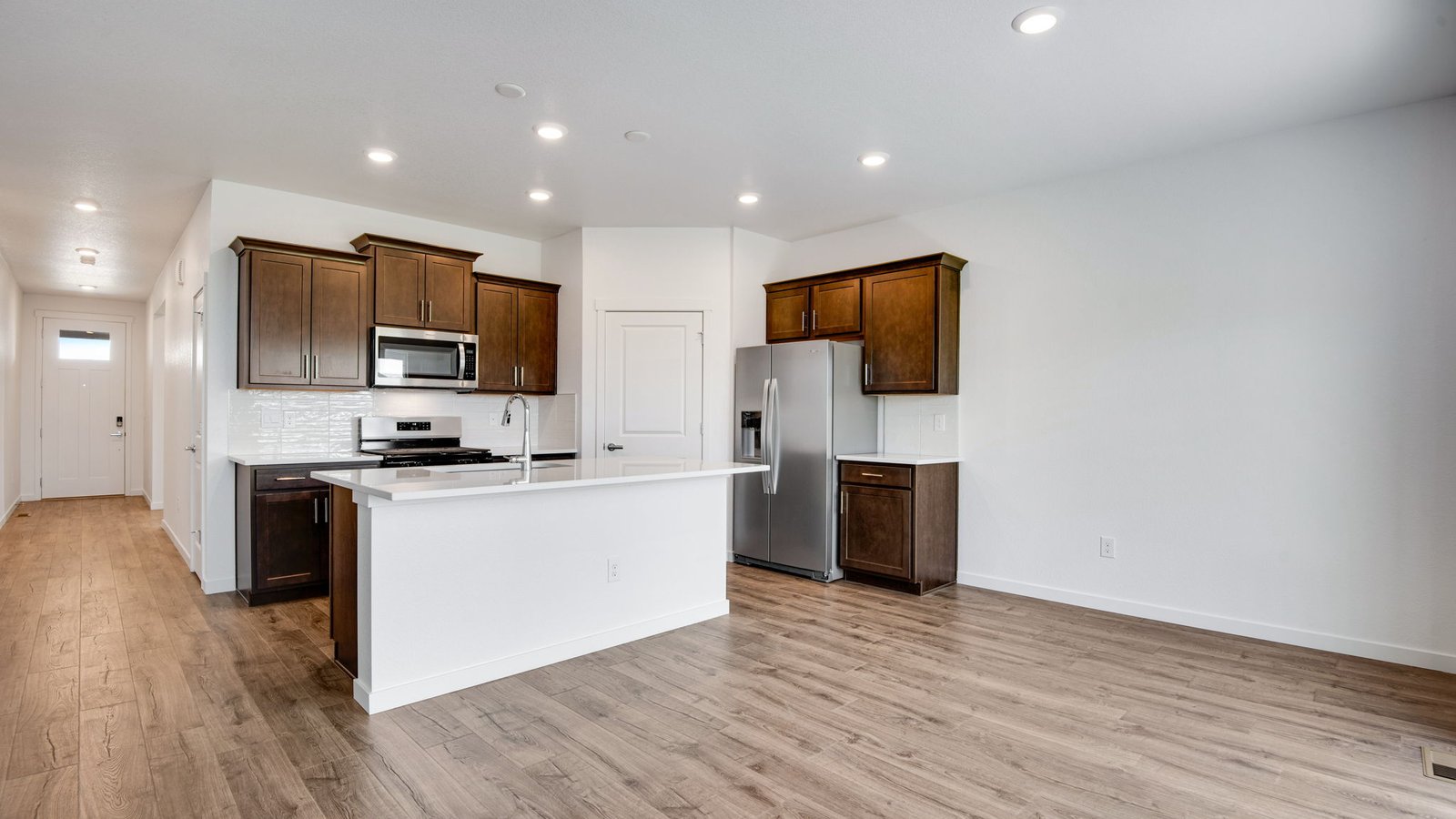 open concept kitchen in new home