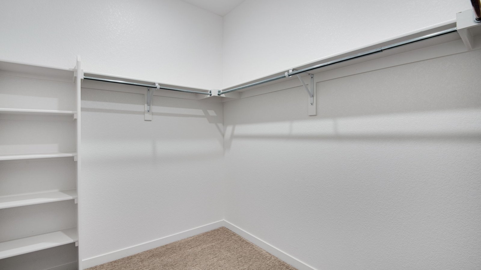 walk-in closet in new home