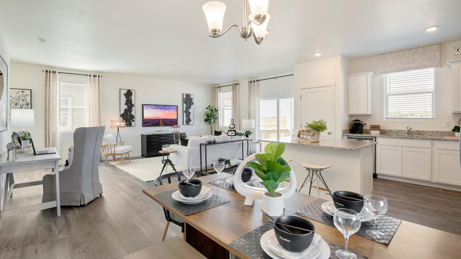 main floor open concept new home in severance, co