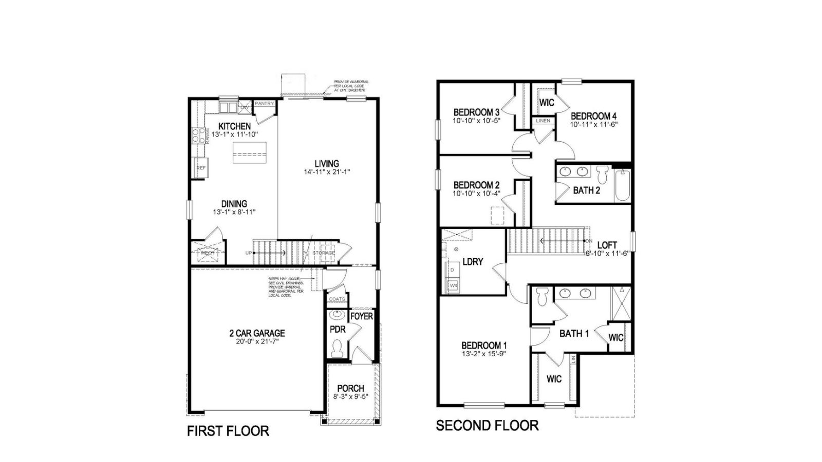 elder floor plan with measurements by D.R. Horton Colorado