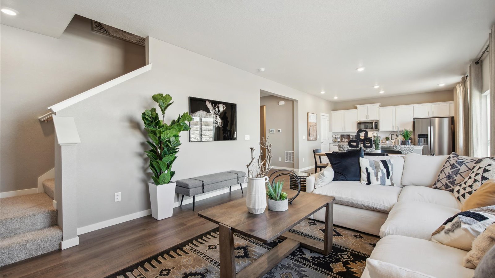 Open living space in the Pendleton designed for relaxing, entertaining, and everyday comfort.