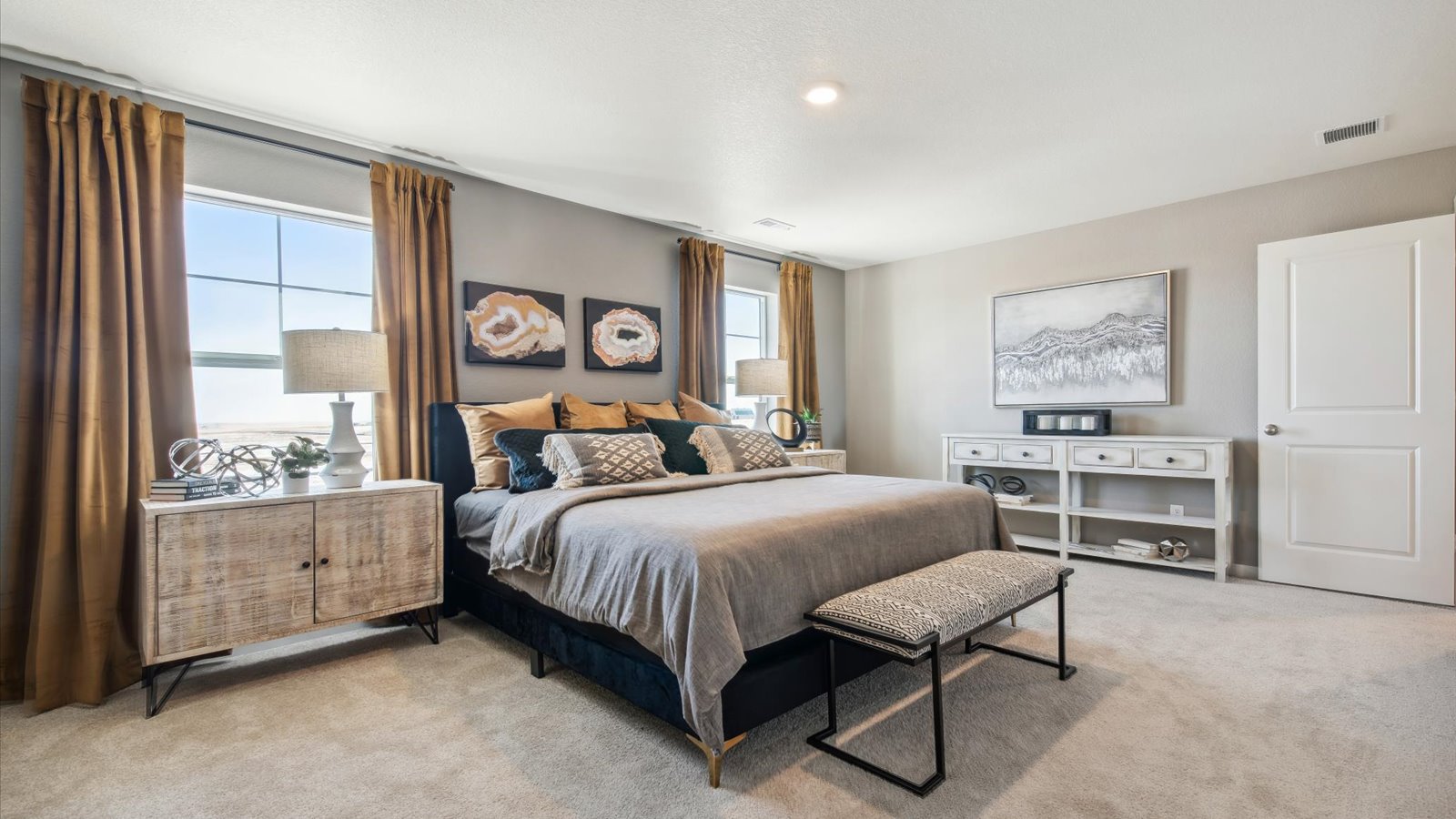 Private primary bedroom retreat in the Pendleton featuring ample space and modern design.