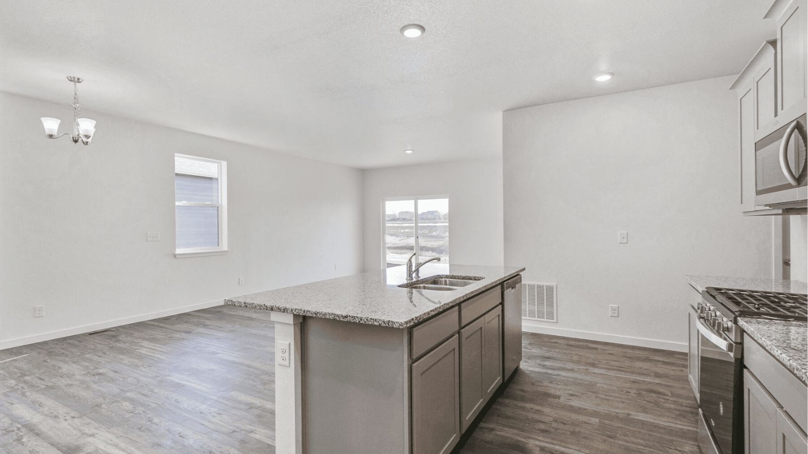 modern kitchen in new home