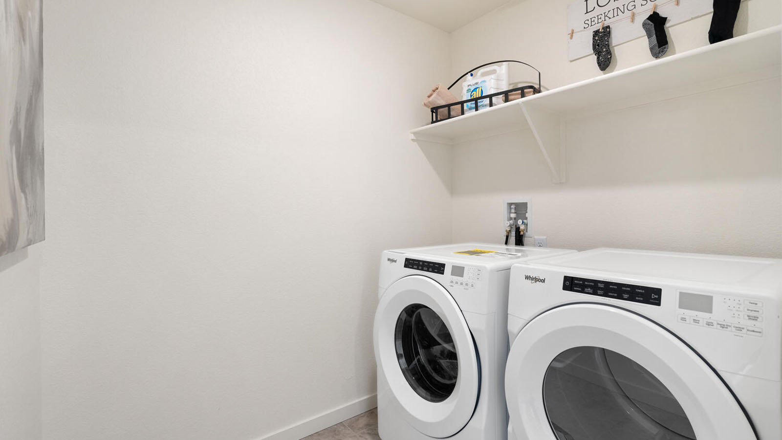 Laundry room in new construction home