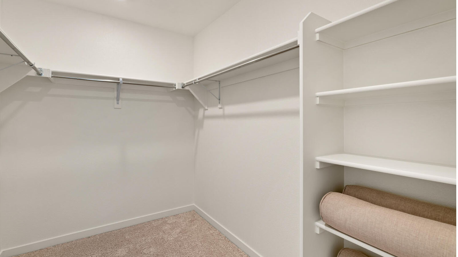 Walk-in closet in new construction home