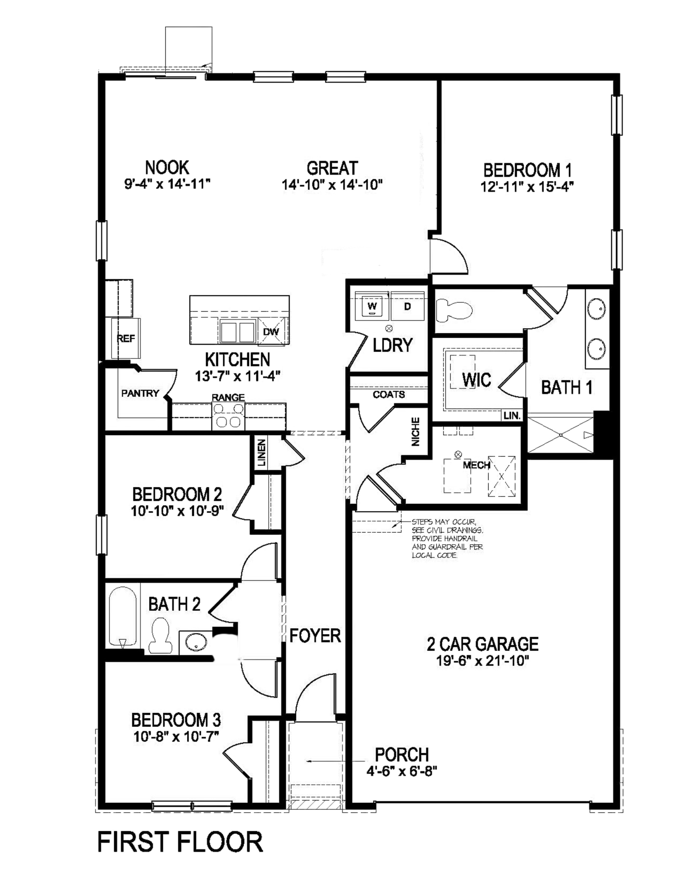 Newcastle floorplan first floor