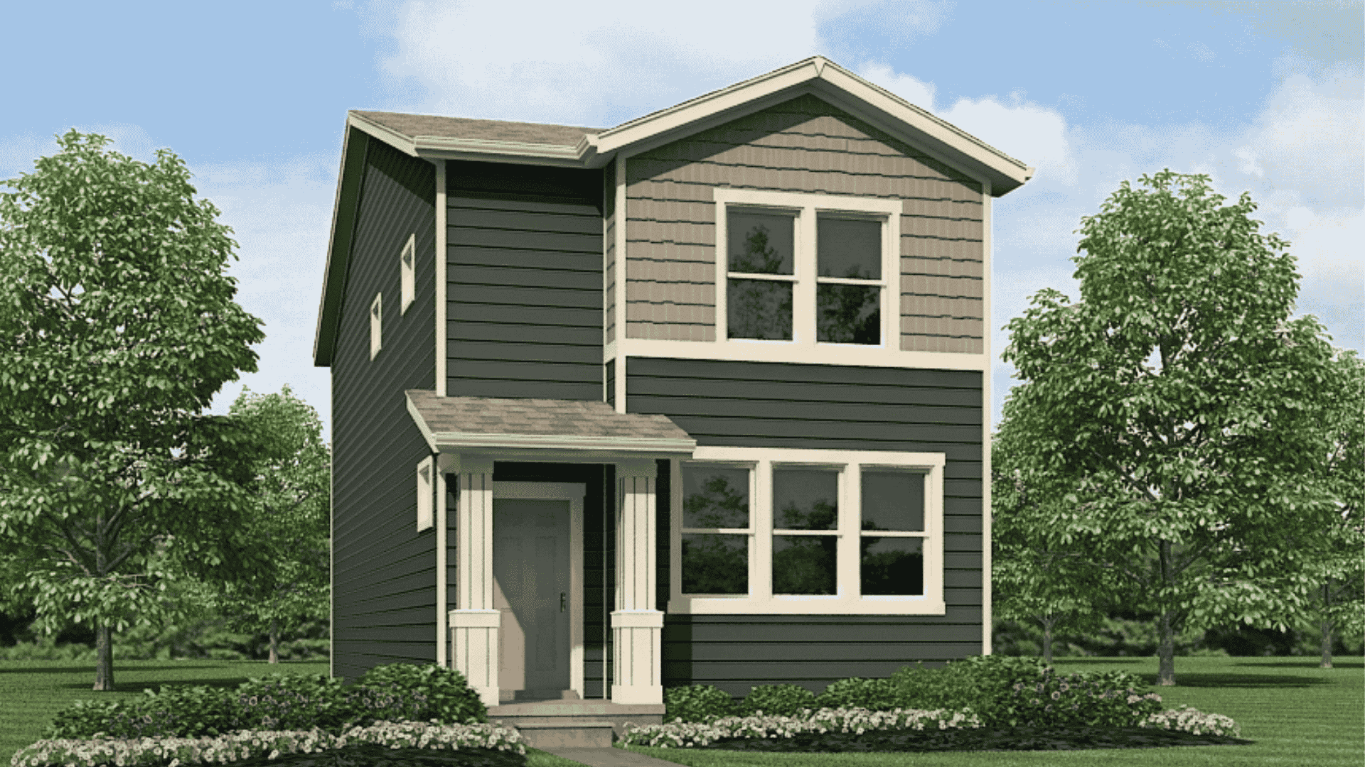 Elevation C New Haven floorplan Tailholt Community Severance, CO