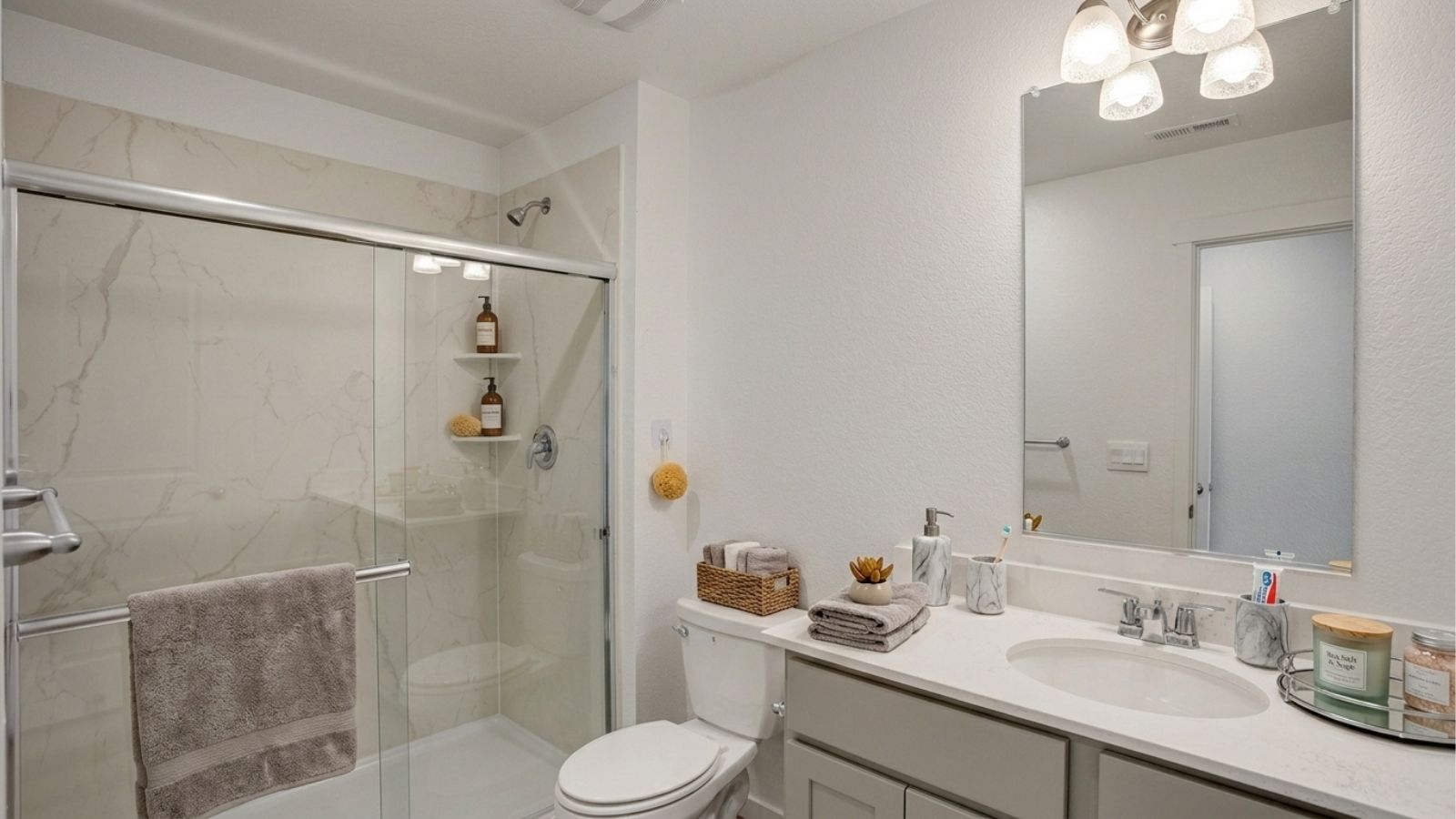 primary bathroom in new home