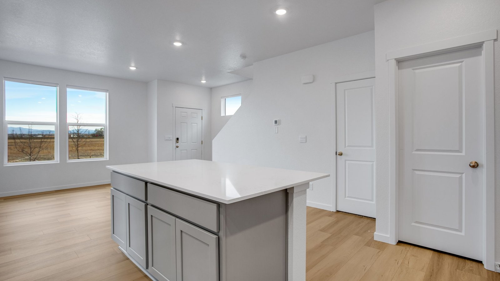 new home with kitchen island