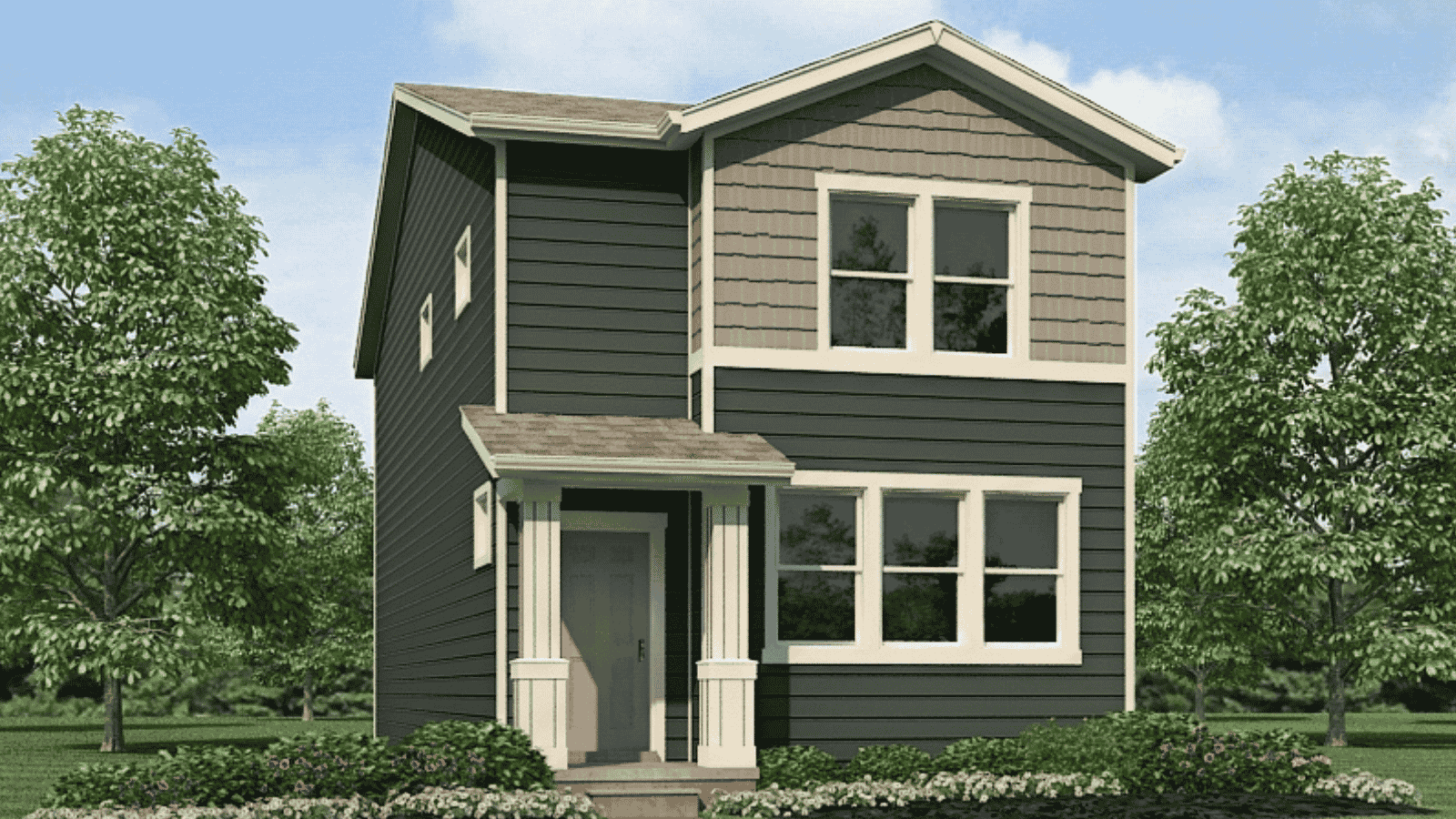 Lexington alley-load home in the Cottages at Tailholt community featuring charming curb appeal and modern design.