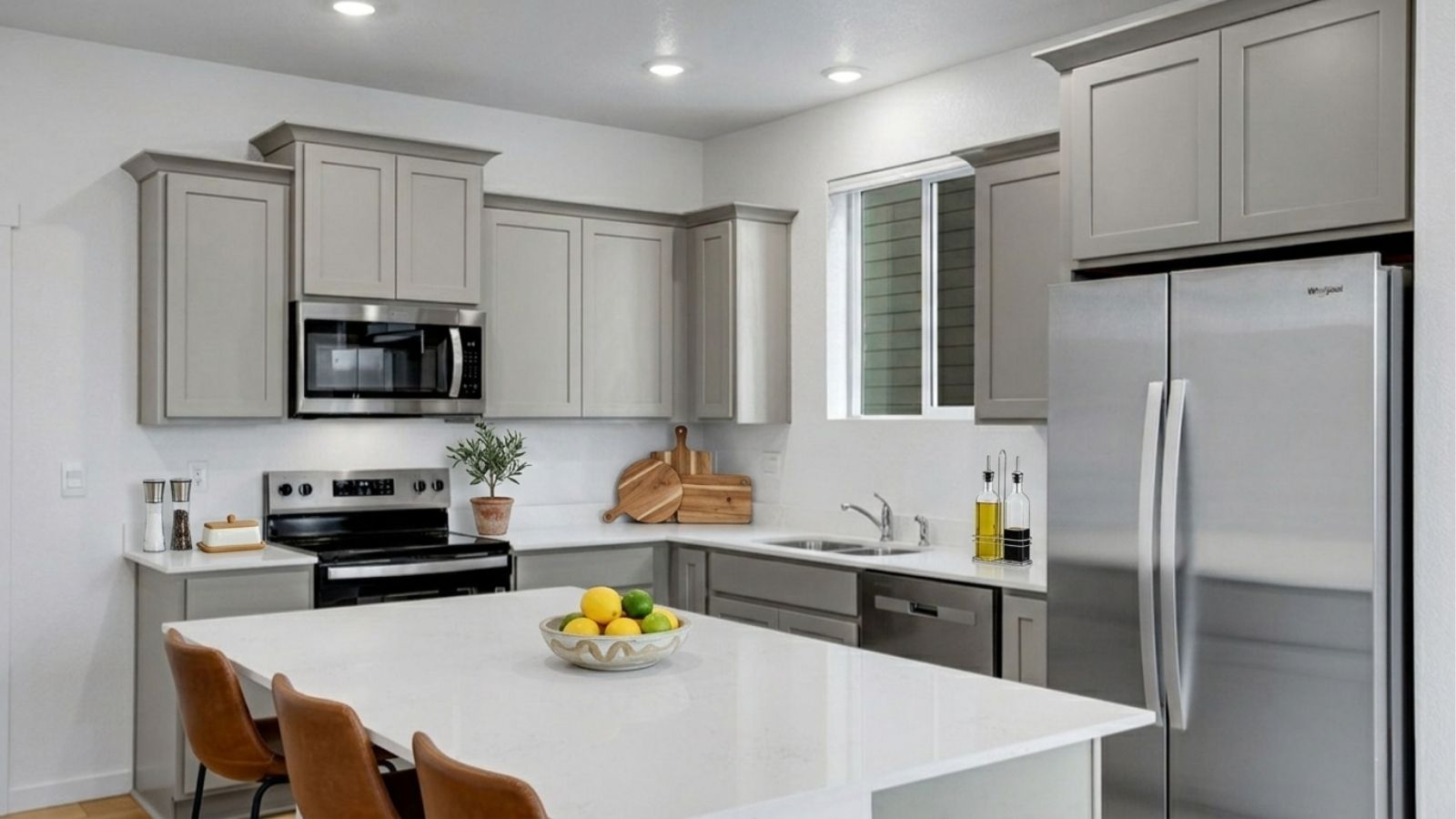 modern kitchen in new home