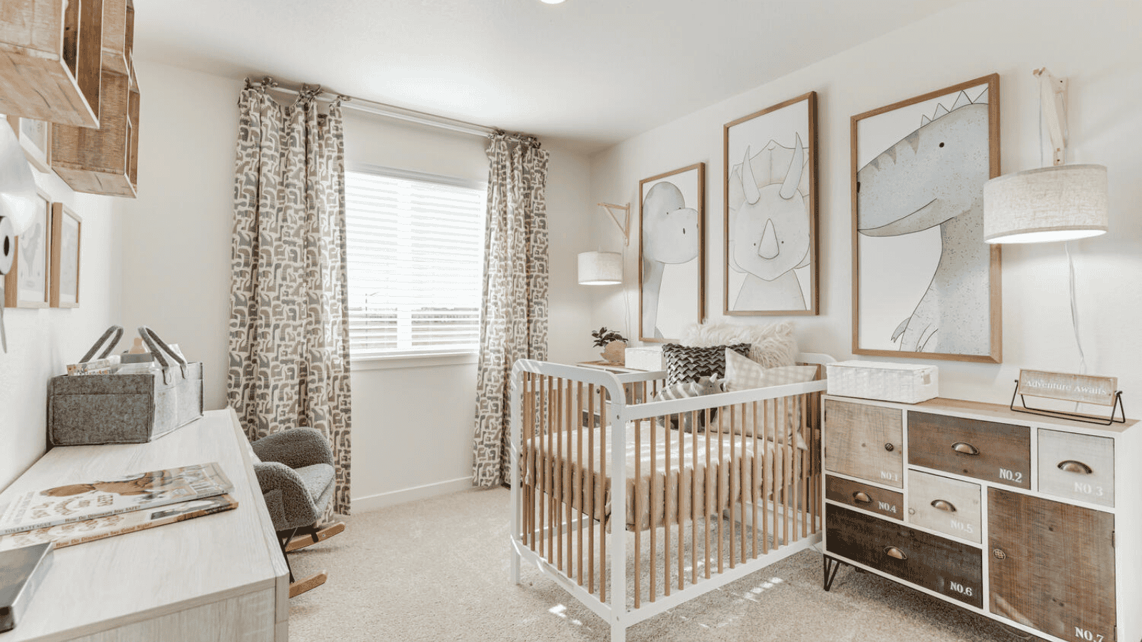 Nursery with large window in new D.R. Horton home in Johnstown, CO