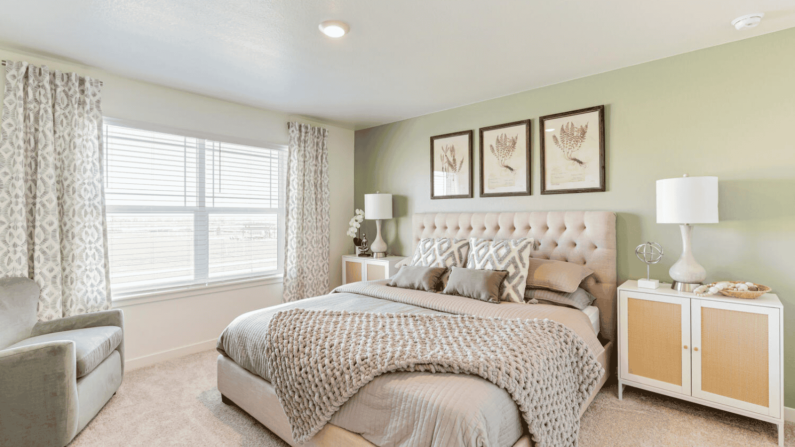Primary bedroom in new D.R. Horton home in Johnstown, CO