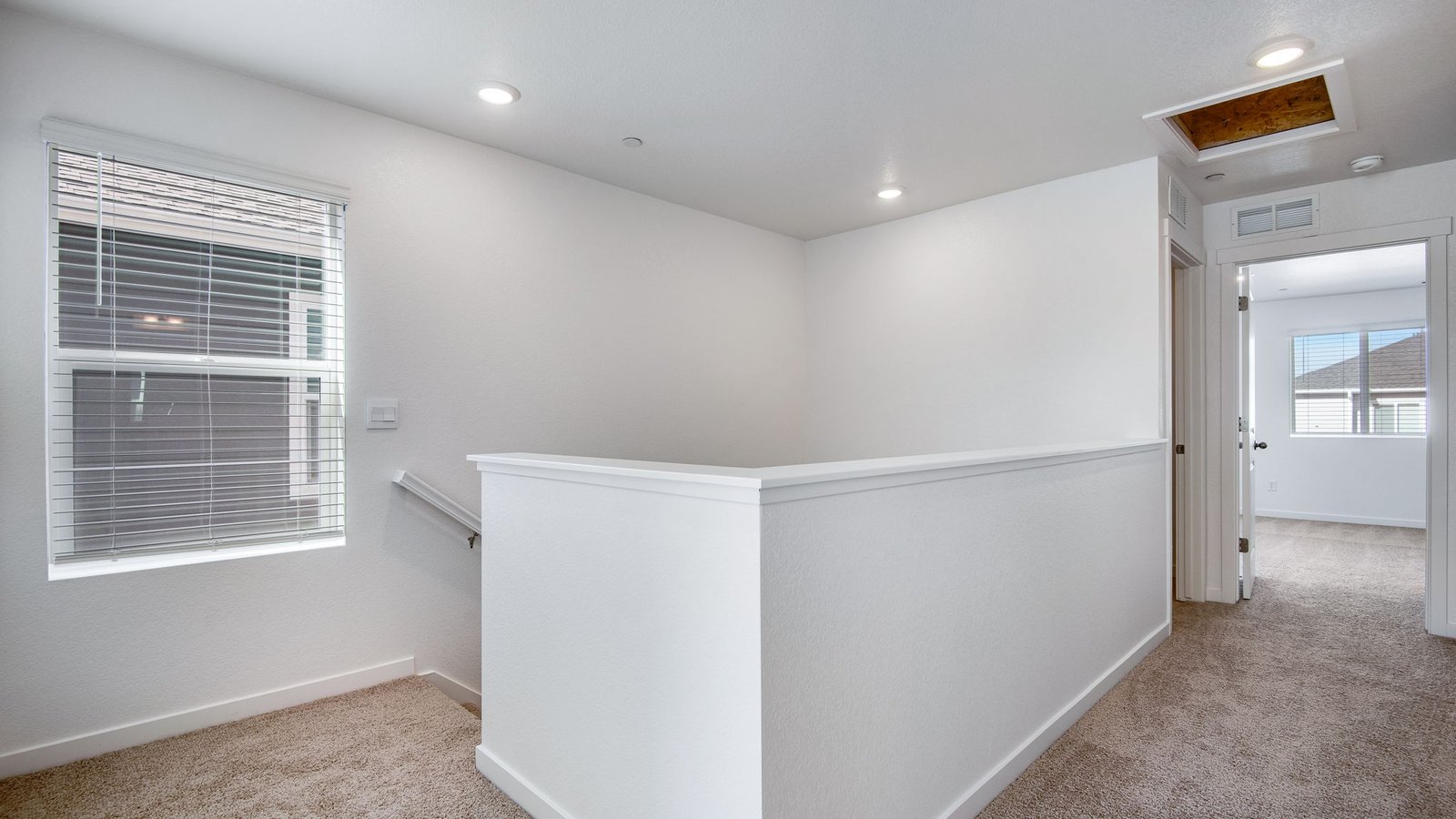 Stair landing in paired home