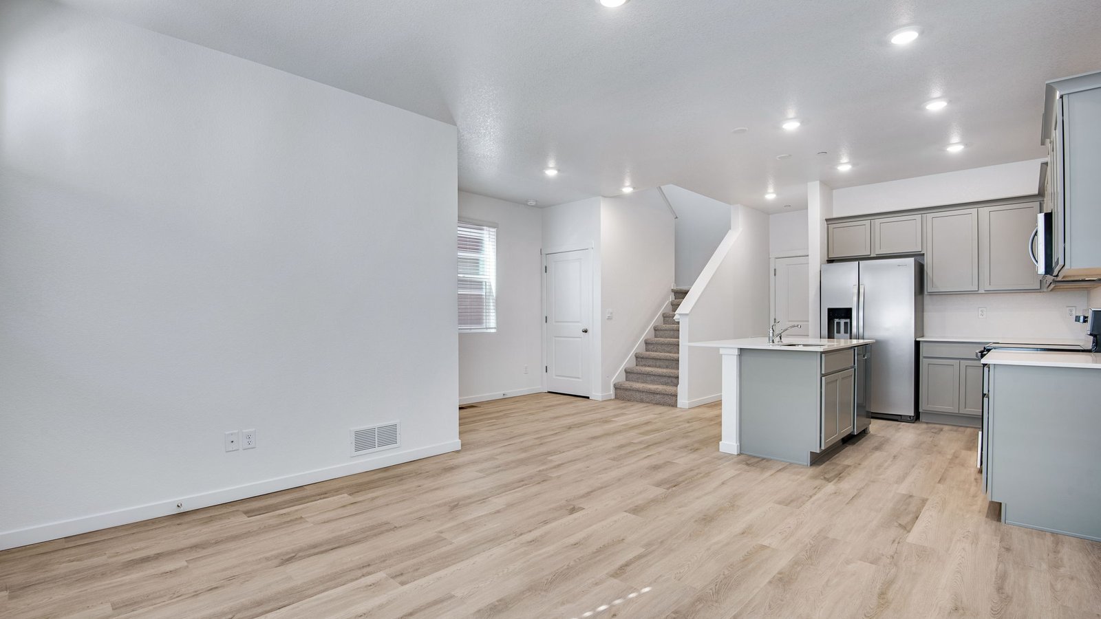 Open concept living in new construction home