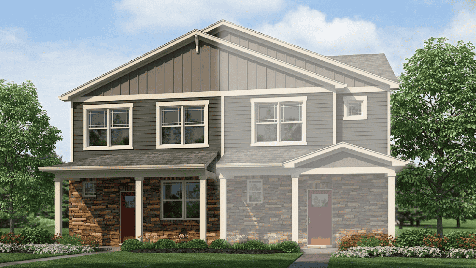 Rendering of Melbourne Elevation C floorplan available at Revere at Johnstown community in Johnstown, CO