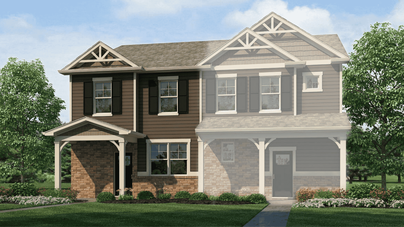 Rendering of Melbourne Elevation D floorplan available at Revere at Johnstown community in Johnstown, CO