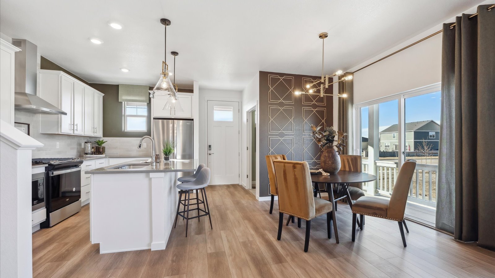 dining to kitchen in new home