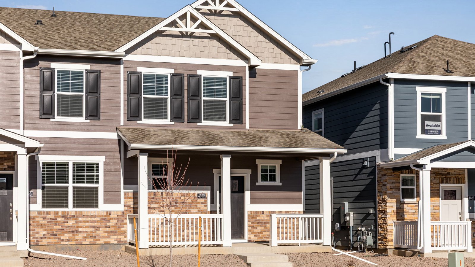 exterior of paired home in johnstown, co