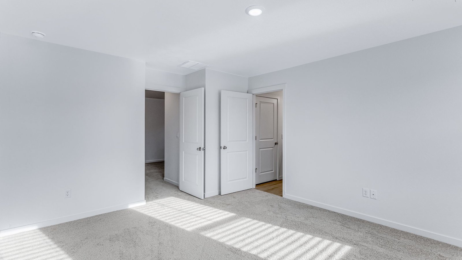 primary bedroom with walk in closet and ensuite