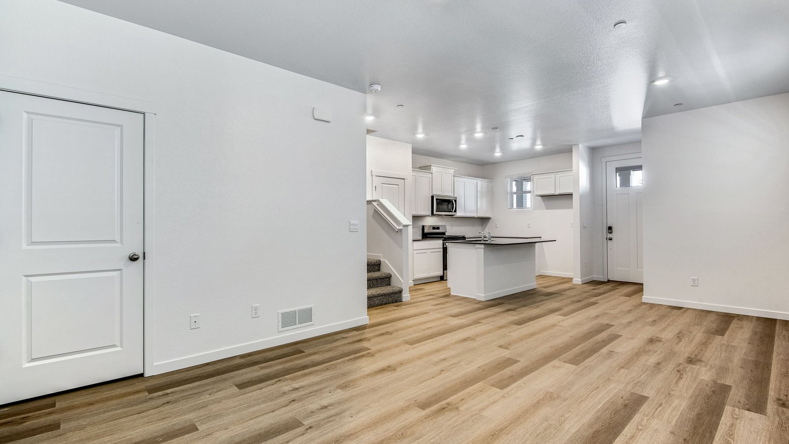 Dining room area in open-concept floor plan