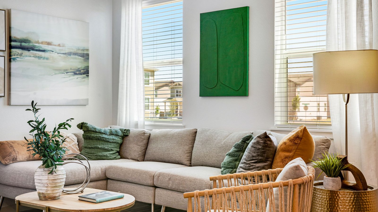 Living room in new D.R. Horton model home