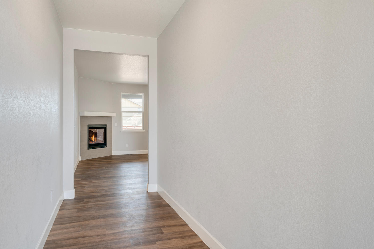 entry way to living room and kitchen