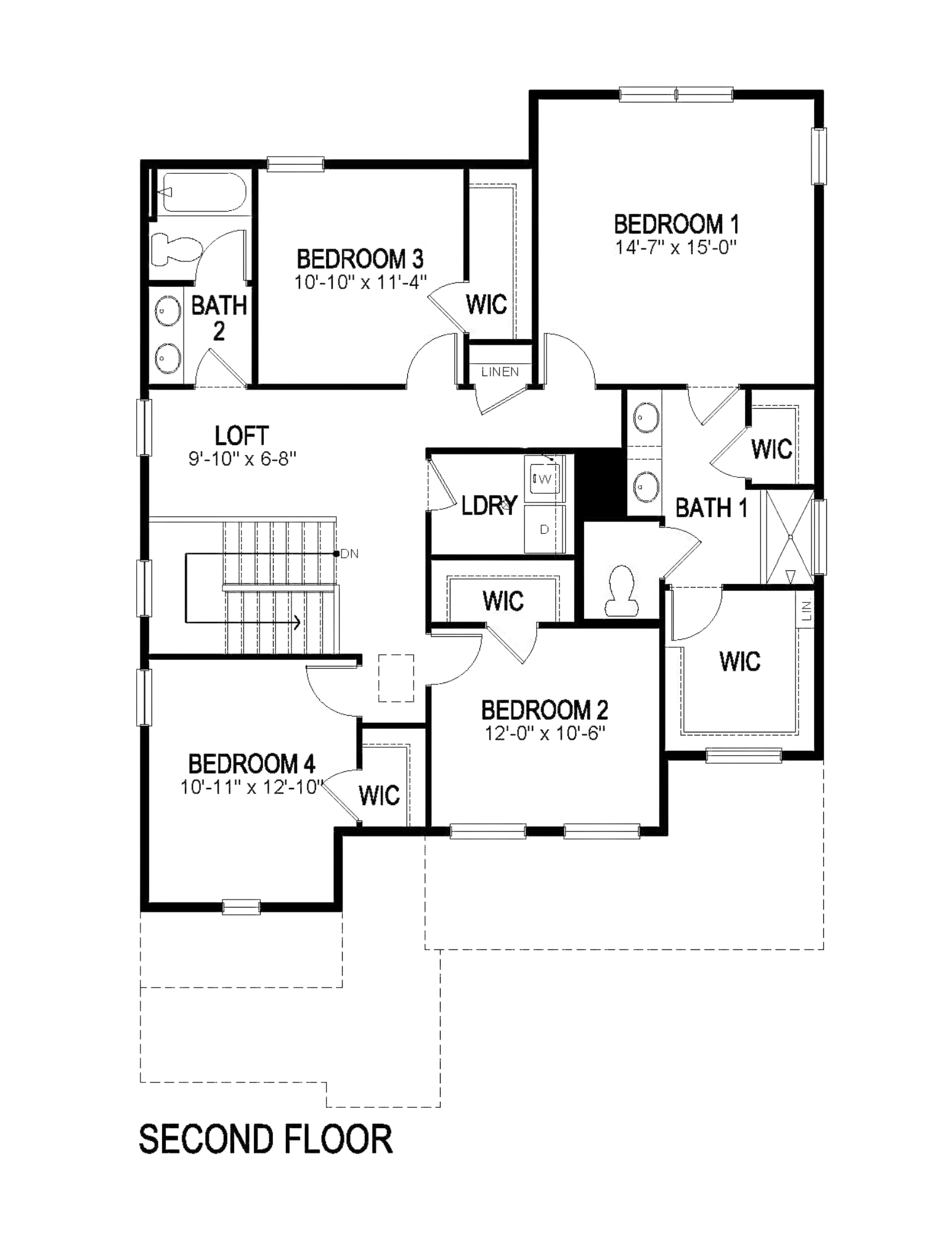 Calhan second floor blackline