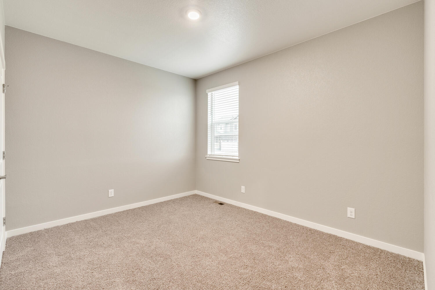 bedroom with a window and carpet