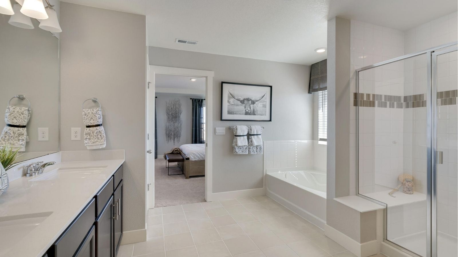 large bathroom in new home
