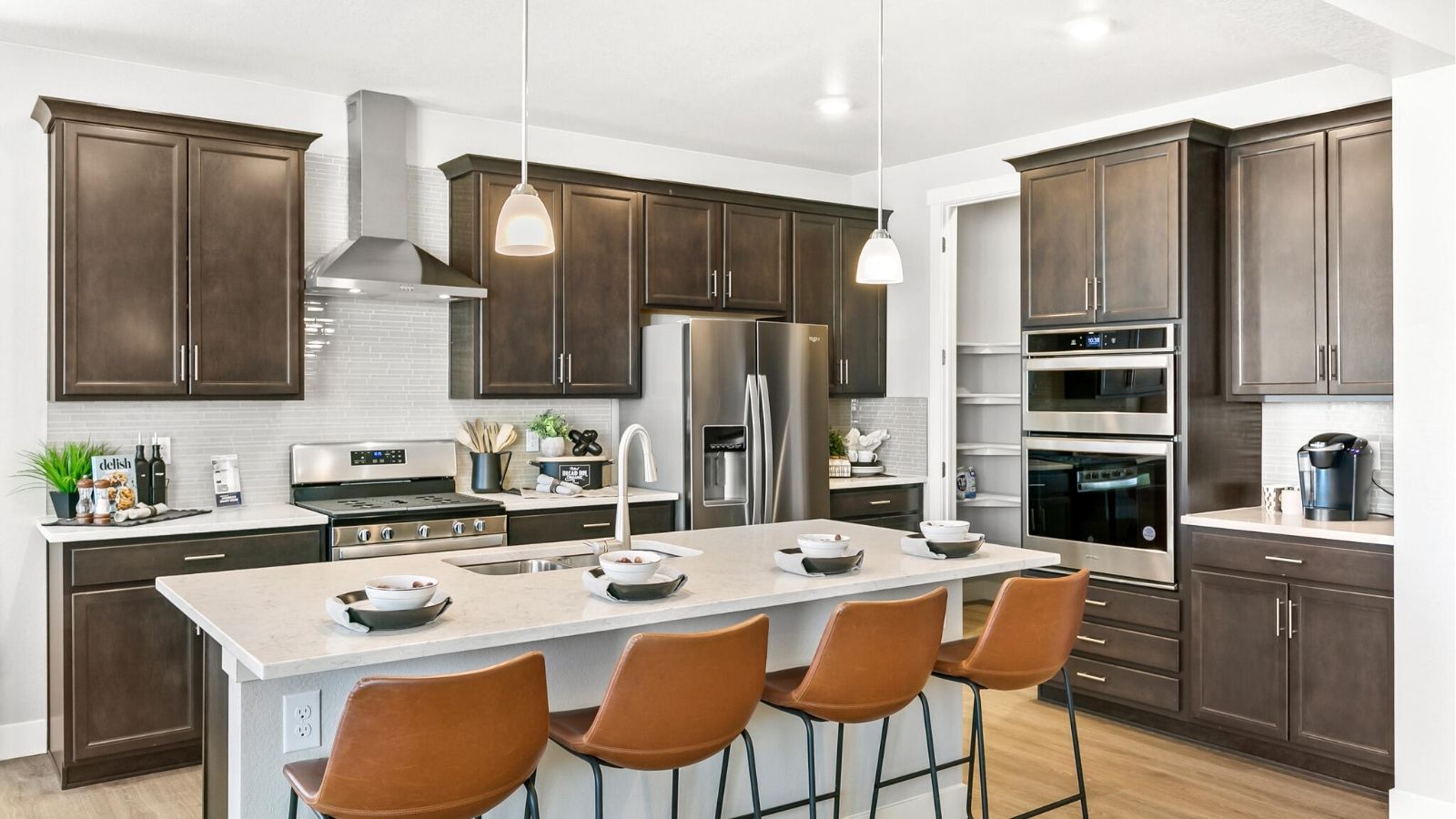 kitchen with extra cabinets in new home