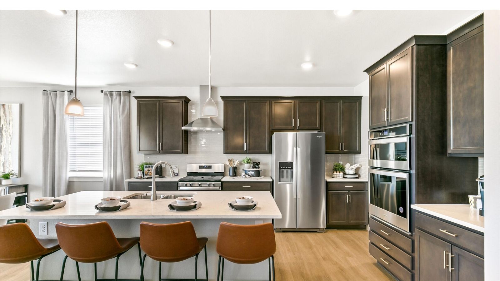large kitchen in new home