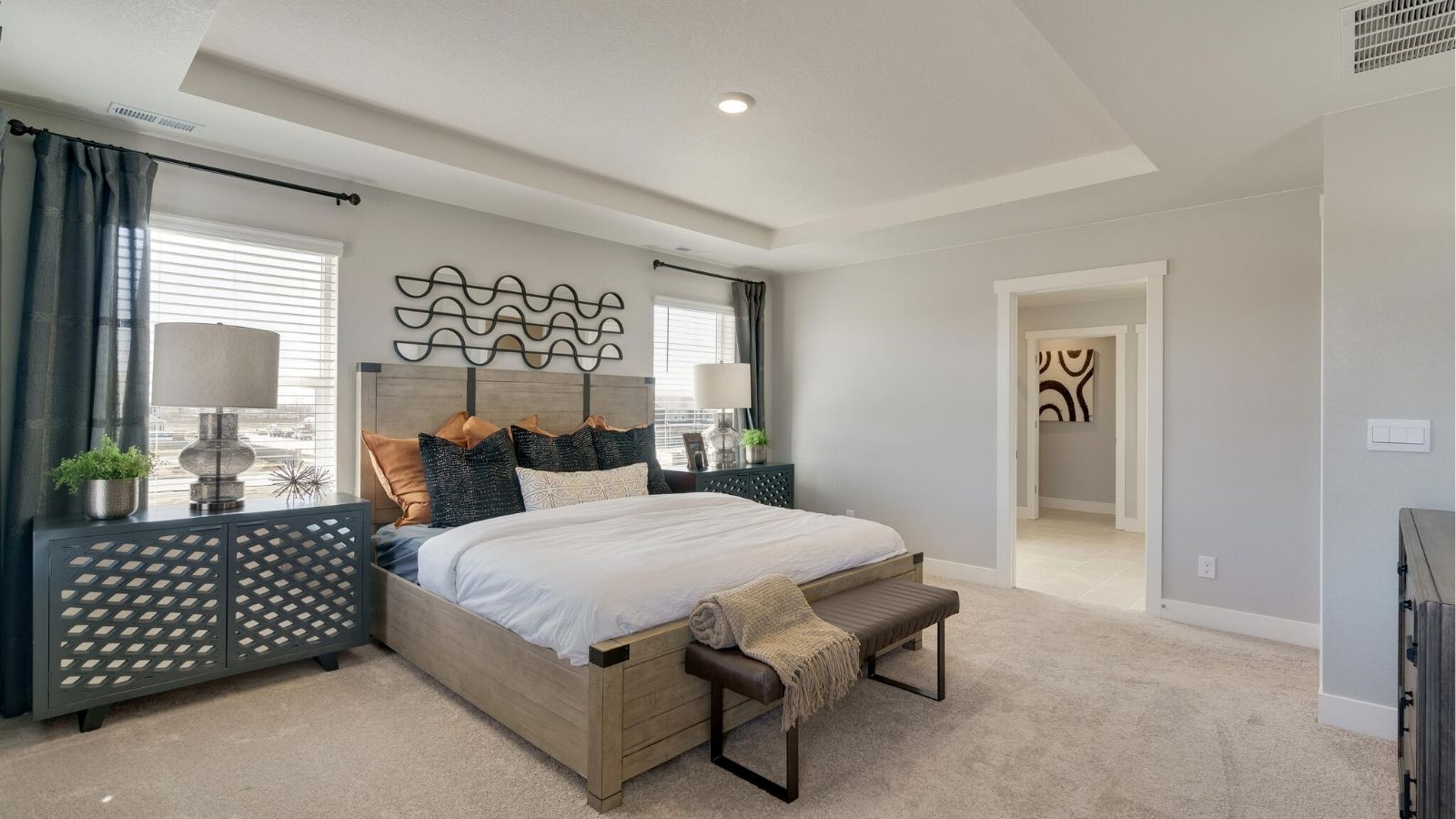 primary bedroom in new home