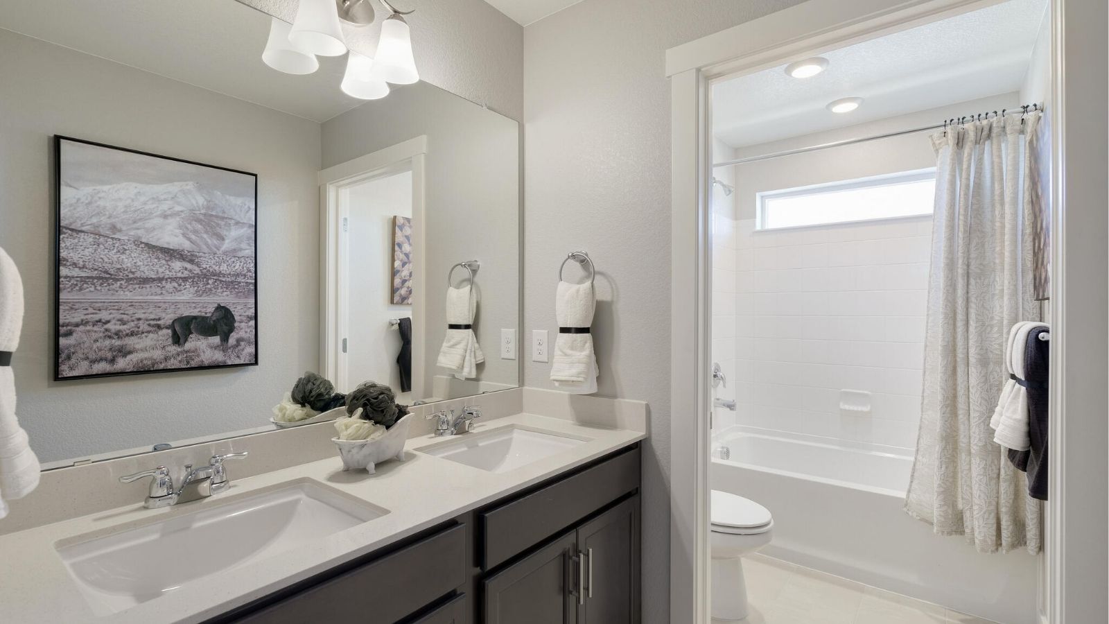 first floor full bathroom in new home