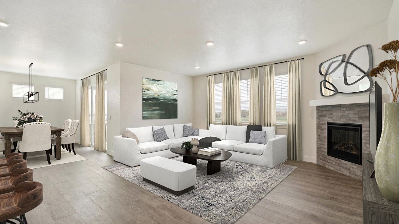 Living room in new D.R. Horton home Berthoud. CO