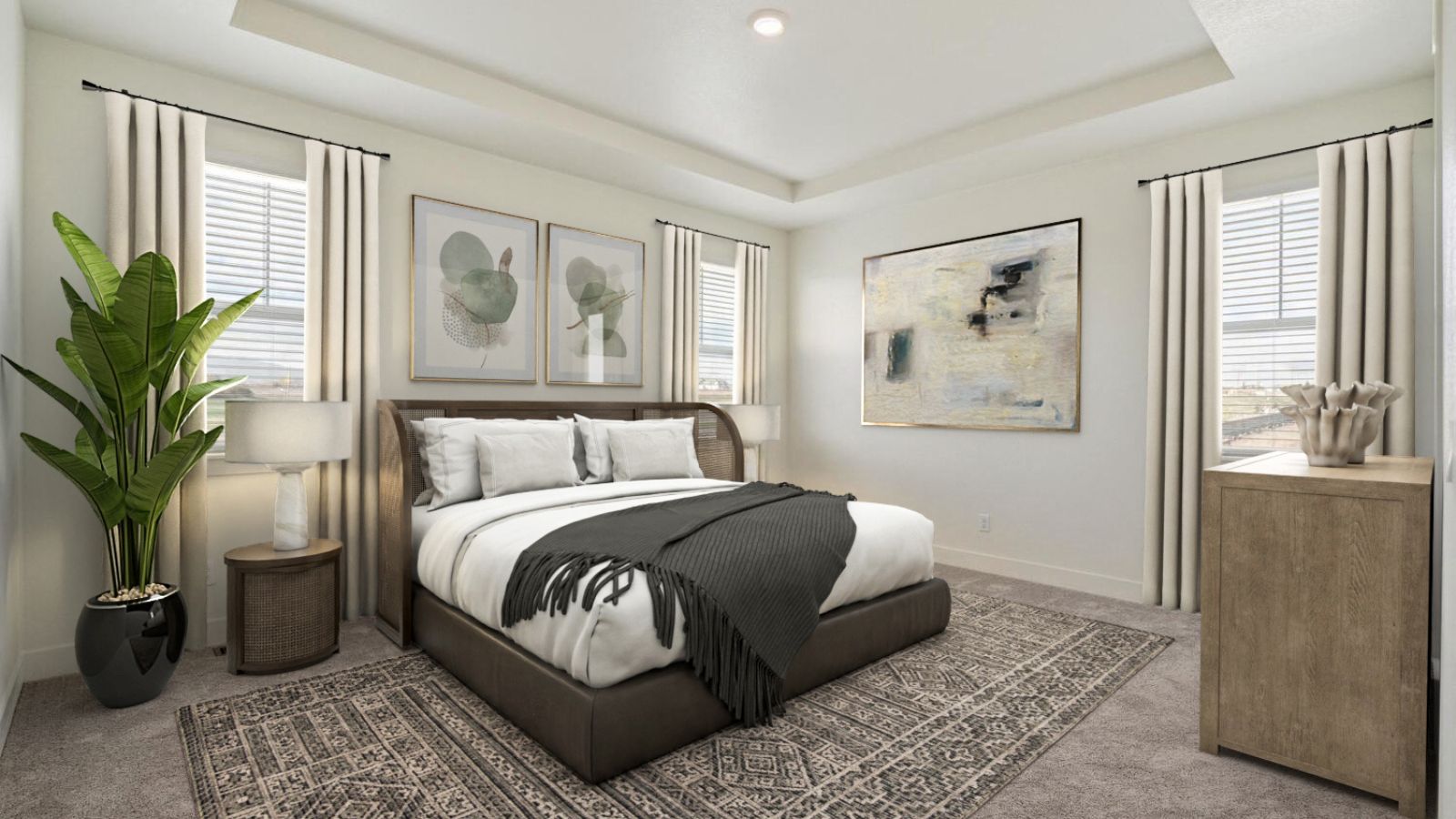 Primary bedroom in new D.R. Horton home in Berthoud, CO