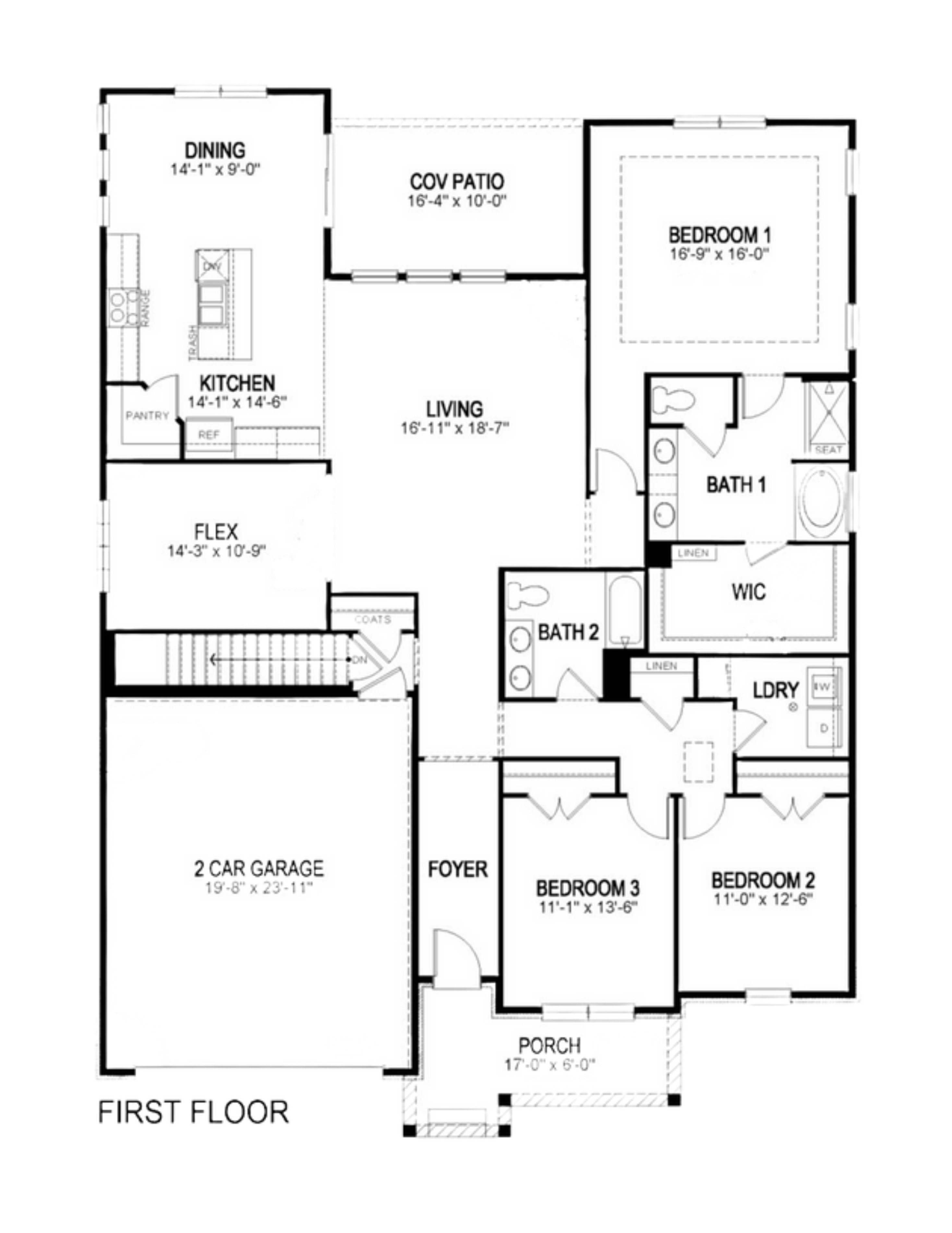 haswell ranch style floorplan blackline