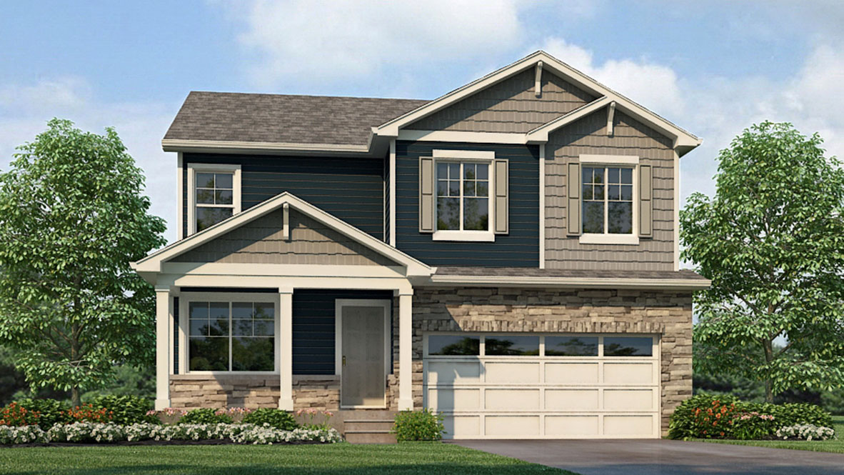 Bellamy elevation B3 floorplan rendering